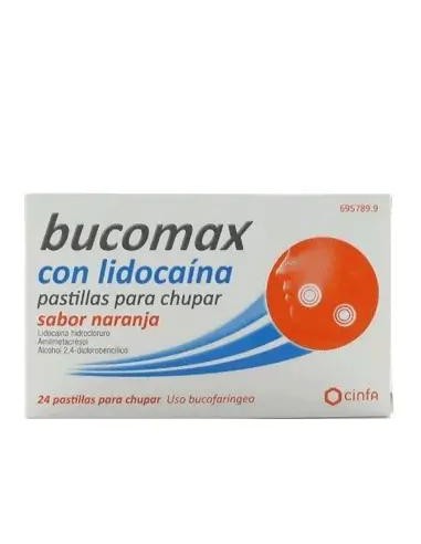 Bucomax Lidocaína Sabor Naranja 24 Pastillas Para Chupar