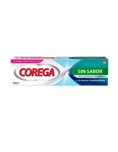 Corega Extra Fuerte Crema Adhesivo Sin Sabor, 40 gr