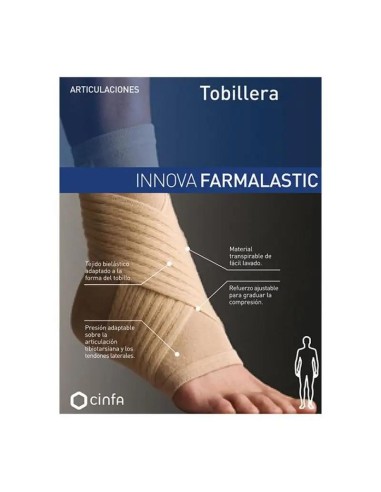 Farmalastic Tobillera, Talla Grande Beige