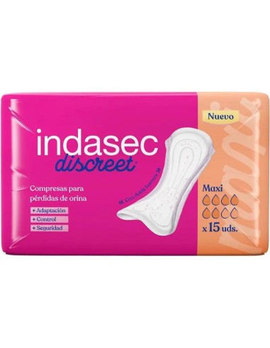 Indasec Discreet Maxi Bolsa 15 Compresas