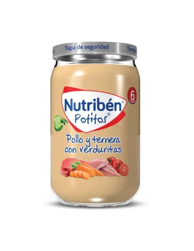 Nutriben Potito Pollo Ternera Verduritas, 235 gr