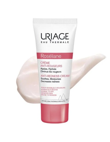 Uriage Roséliane Crema Anti-Rojeces Piel Sensible, Con Rojeces, Rosácea E Hiperreactiva , 40 ml