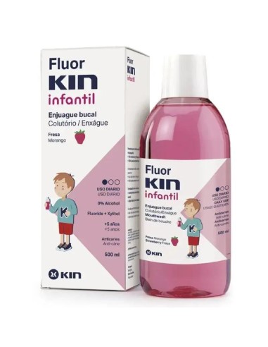 KIN FluorKIN Infantil Fresa Enjuague 500 ml