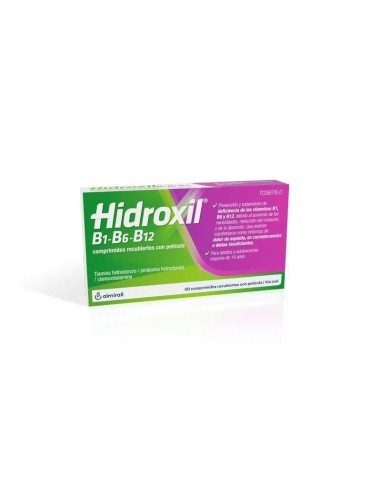 Hidroxil B1 B6 B12, 30 Comprimidos Recubiertos