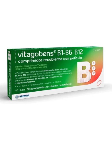 Vitagobens B1, B6, B12, 30 comprimidos Recubiertos