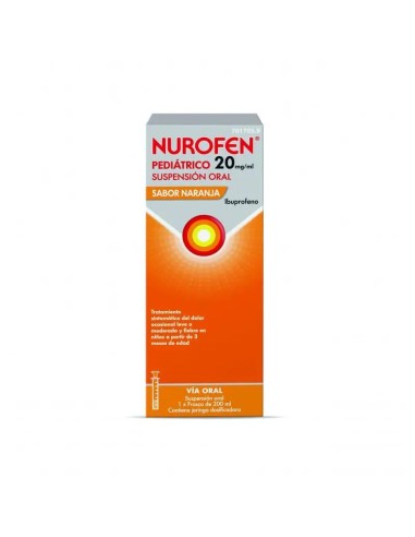 Nurofen Pediátrico 20 mg/ml Suspensión Oral Naranja, 200 ml