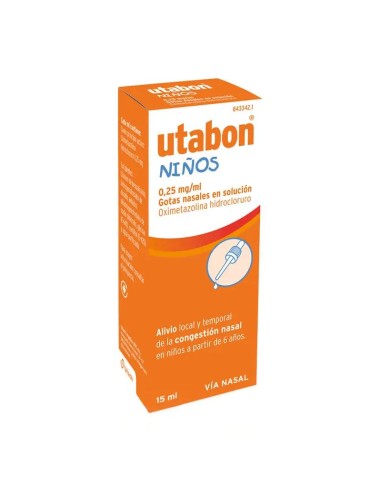 Utabon Niños 0,25 mg/ ml Gotas Nasales 15 ml