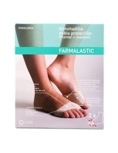 Farmalastic Almohadilla Doble Proteccion (Planta y Juanete), Talla Pequeña