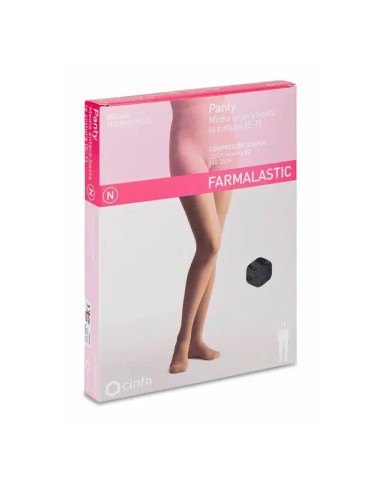 Farmalastic Panty Media Entera Compresión Normal Camel, Talla M