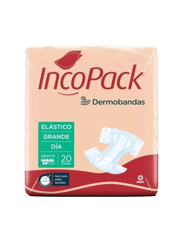 Incopack Anatómico Elástico Día Talla Grande, 4 unidades