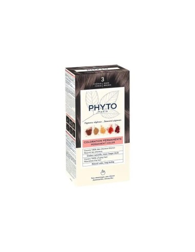 PHYTO Phytocolor 3 coloración permanente castaño oscuro