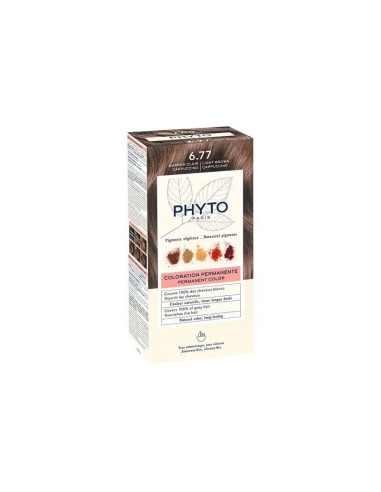 PHYTO Phytocolor 6.77 coloración permanente tono marrón claro cappuccino