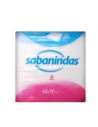 Sabanindas Extra protector absorbente maxi 60x90, 20 unidades