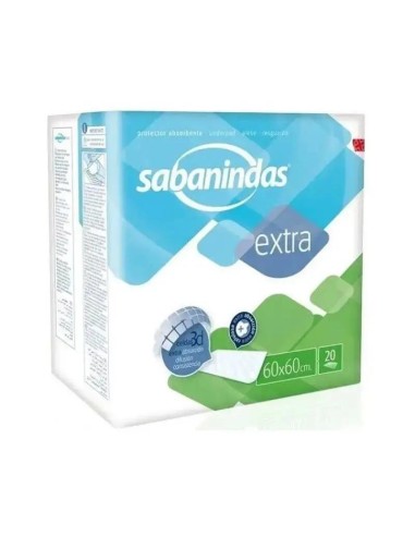 Sabanindas Proteccion Absoluta Ajustable Mediana 60 x 60 cm 20 unidades